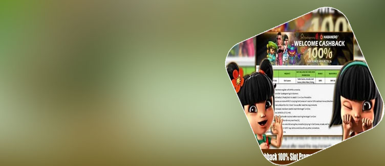 Promo welcome cashback 100 slot